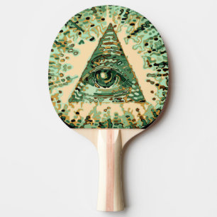 Cool and Unique Camouflage Illuminati Ping Pong Paddle