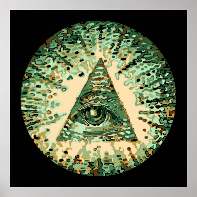 Cool and Unique Camouflage Illuminati Poster (Front)