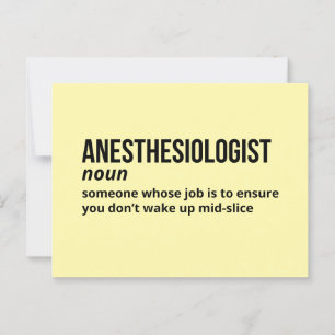 Cool Anesthesiologist Definition Postcard