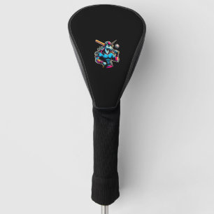 Cool Angry Unicorn Playing Baseball Ball Bat Baseb Golf Head Cover