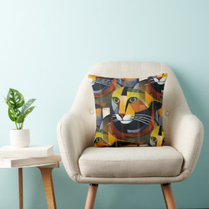 Cool Animal Pattern - Cute Cats 2 Cushion