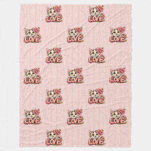 Cool Animal Pattern - Cute Cats 6 Fleece Blanket