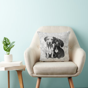 Cool Animal Pattern - Cute Dogs 1 Cushion