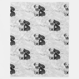 Cool Animal Pattern - Cute Dogs 1 Fleece Blanket