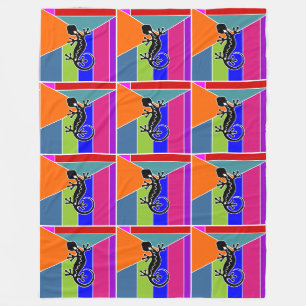 Cool Animal Pattern - Gecko 2 Fleece Blanket