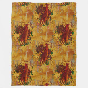 Cool Animal Pattern - Giraffs 1 Fleece Blanket