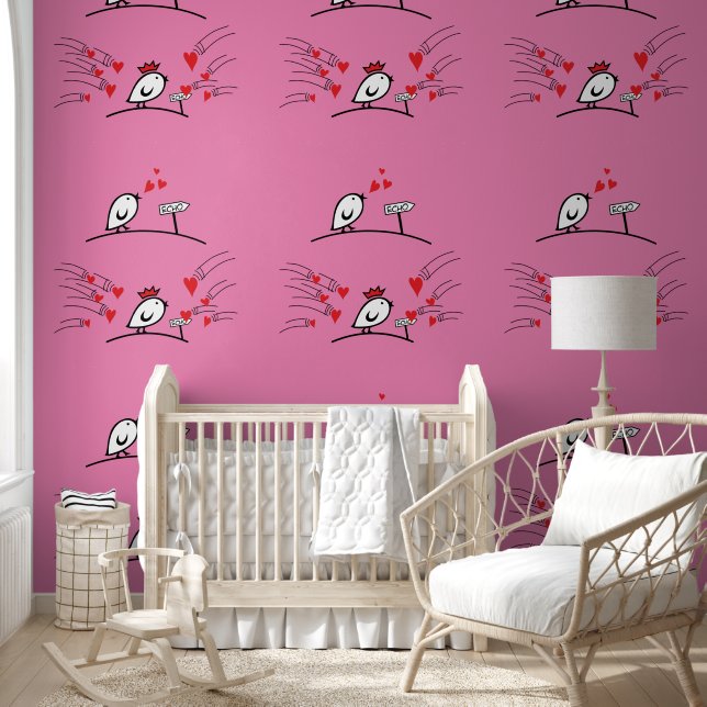 Cool Animal Pattern - Love Birds 1 Wallpaper (Kids)