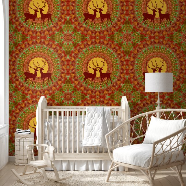 Cool Animal Pattern - Mandala Deers 1 Wallpaper (Kids)