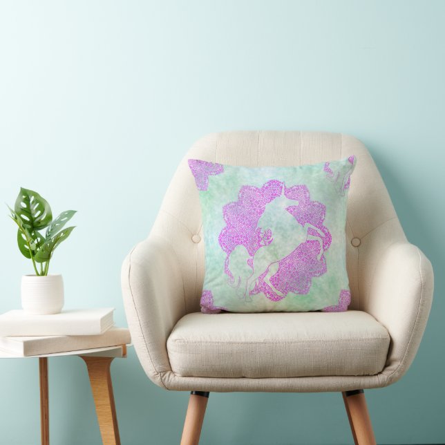 Cool Animal Pattern - Mandala Unicorn 3 Cushion (Chair)