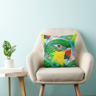 Cool Animal Pattern - Parrot Birds 1 Cushion