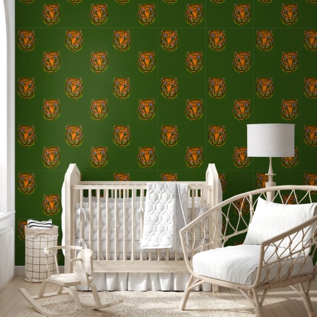 Cool Animal Pattern - Tiger Head 1 Wallpaper (Kids)