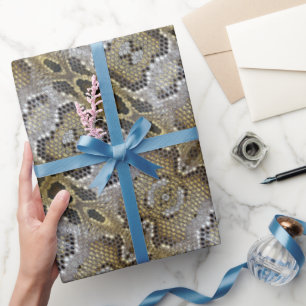 Cool animal print python snake pattern wrapping paper