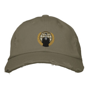 Cool Anonymous Logo Embroidered Cap