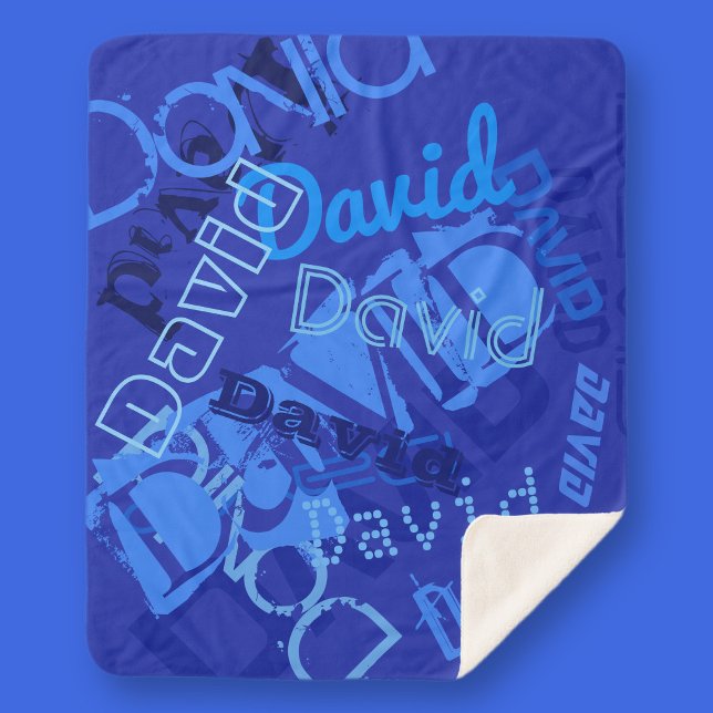 Cool Any Name Collage Sherpa Blanket (Creator Uploaded)