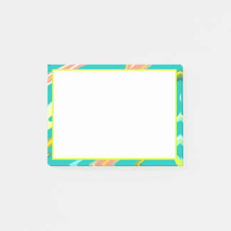 Cool Aqua Abstract Liquid style modern painting Post-it Notes