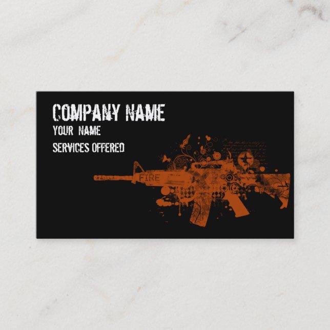 Cool Ar 15 red Business Card (Front)