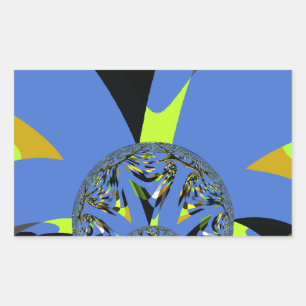Cool Arches with Fractal Spheres Art Design Rectangular Sticker