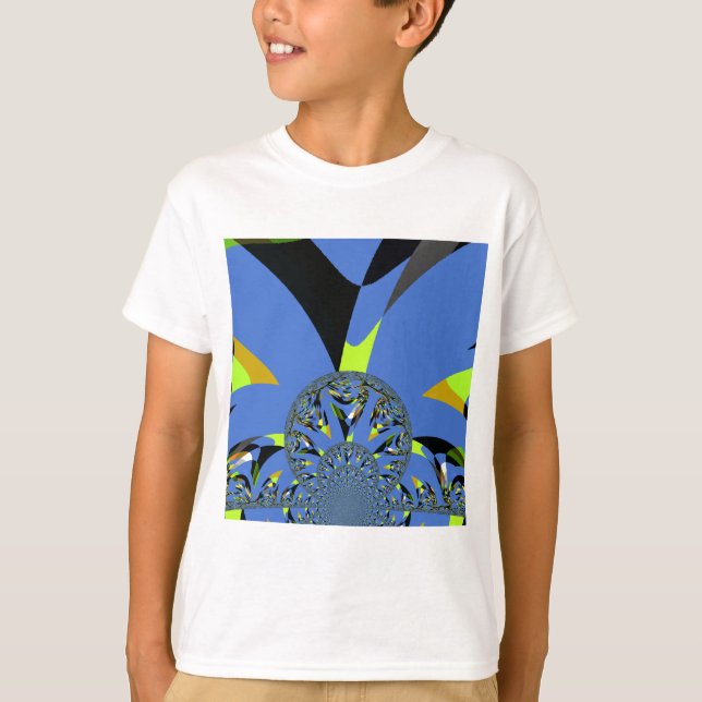 Cool Arches with Fractal Spheres Art Design T-Shirt (Front)