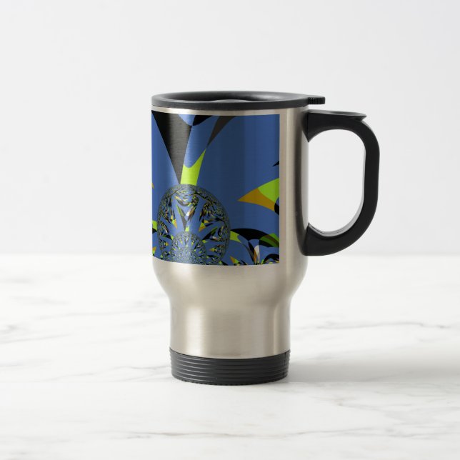 Cool Arches with Fractal Spheres Art Design Travel Mug (Right)