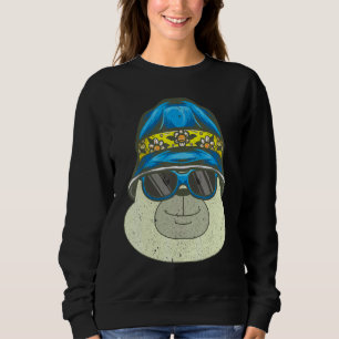 Cool Arctic Animal   Sunglasses Polar Bear 1 Sweatshirt
