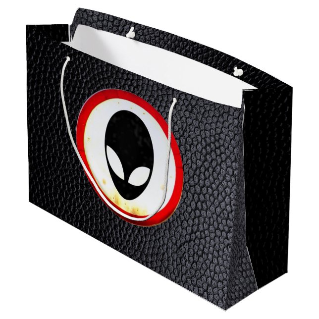 Cool Area 51 Alien Road Sign From Nevada Large Gift Bag (Back Angled)