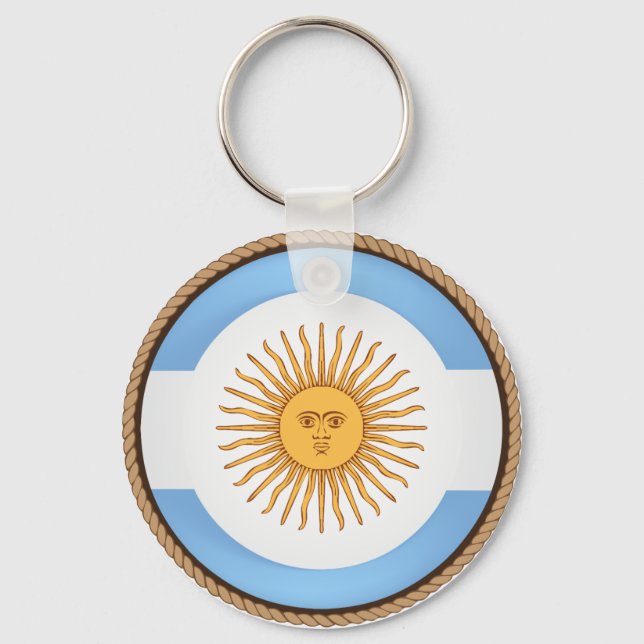 Cool Argentina Flag Seal Keychain (Front)