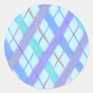 Cool Argyle Classic Round Sticker
