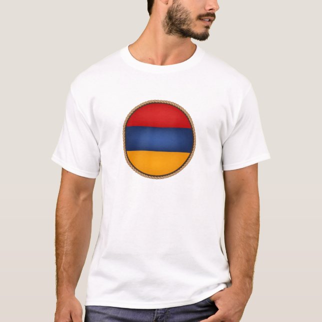 Cool Armenia Flag Seal T-Shirt (Front)
