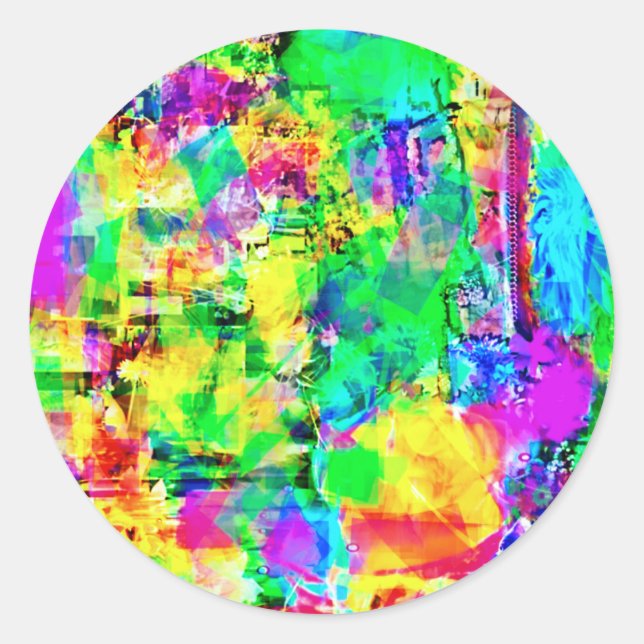 Cool art by John Howard Schultz Jr Classic Round Sticker (Front)