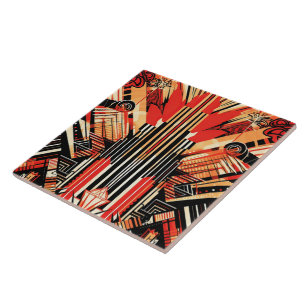 Cool art deco style ceramic tile 