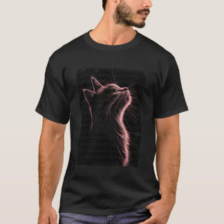 Cool Art Graphic Black Cat T-Shirt