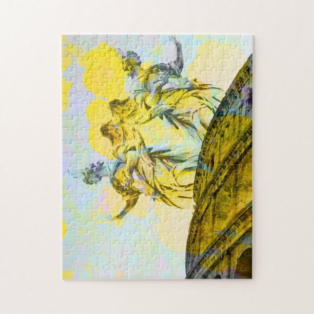 Cool art of Rome elements in trendy way Jigsaw Puzzle (Vertical)