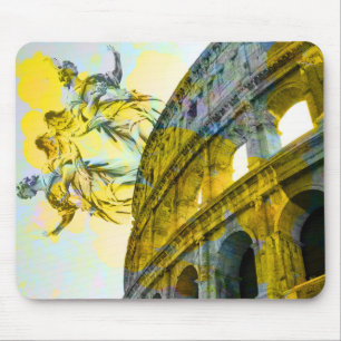Cool art of Rome elements in trendy way Mouse Pad