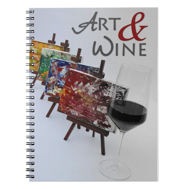 Cool Art & Wine Photo Notebook! Notebook (Front)