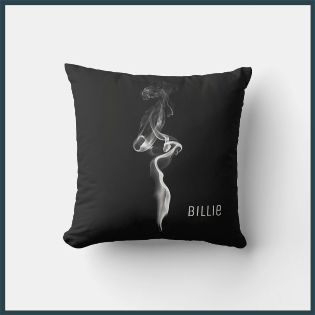 Cool Artsy Modern Black and Grey Smoke Cushion (Creator Uploaded)