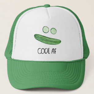 Cool as a Cucumber "Cool AF" Funny Trucker Hat