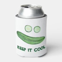 Cool as a Cucumber "Keep it COOL" Funny Watercolor