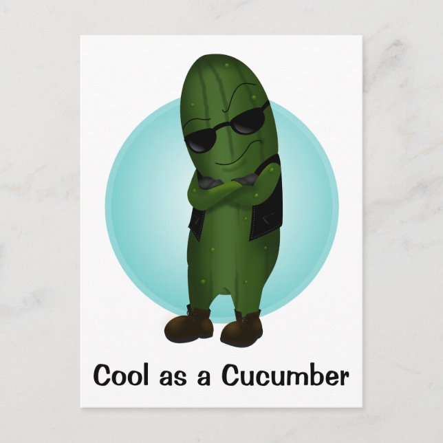 Cool As A Cucumber Postcard (Front)