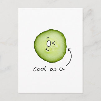 cool as a cucumber postcard