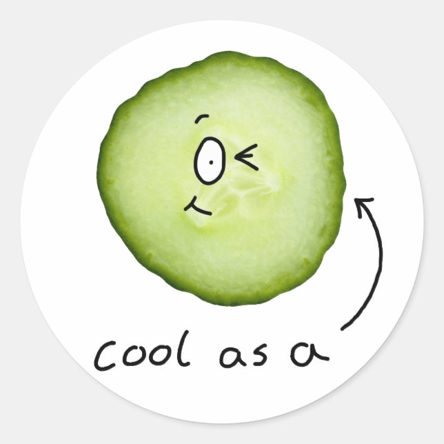 cool as a cucumber sticker (Front)