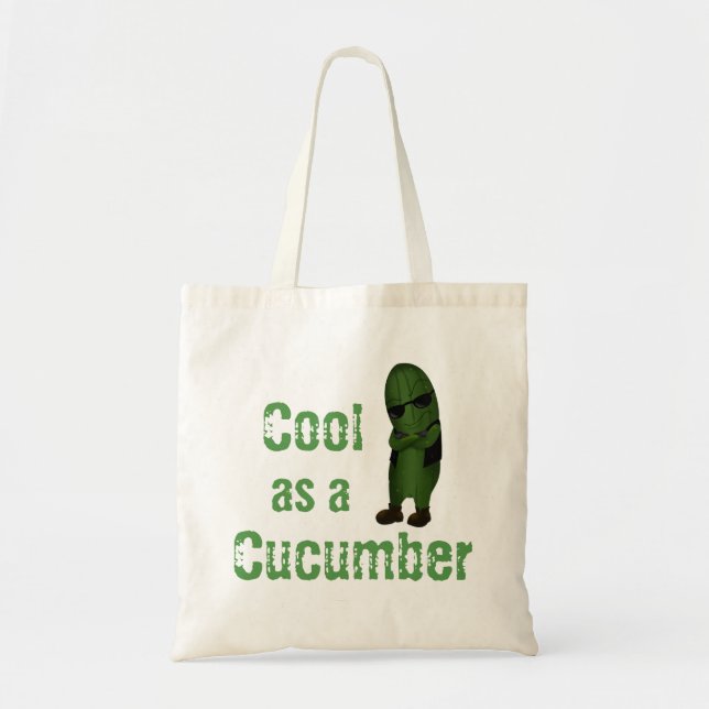 Cool As A Cucumber Tote Bag (Front)
