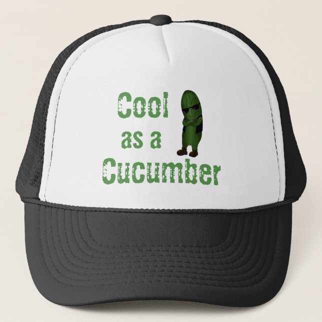 Cool As A Cucumber Trucker Hat (Front)