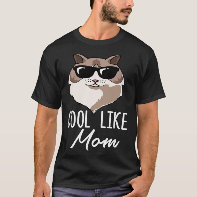 Cool as Mama  Ragdoll Cat Mum Christmas T-Shirt (Front)