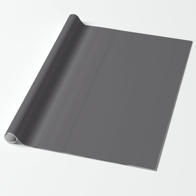 Cool Ashy Dark Grey Pop Of Colour  Wrapping Paper (Unrolled)