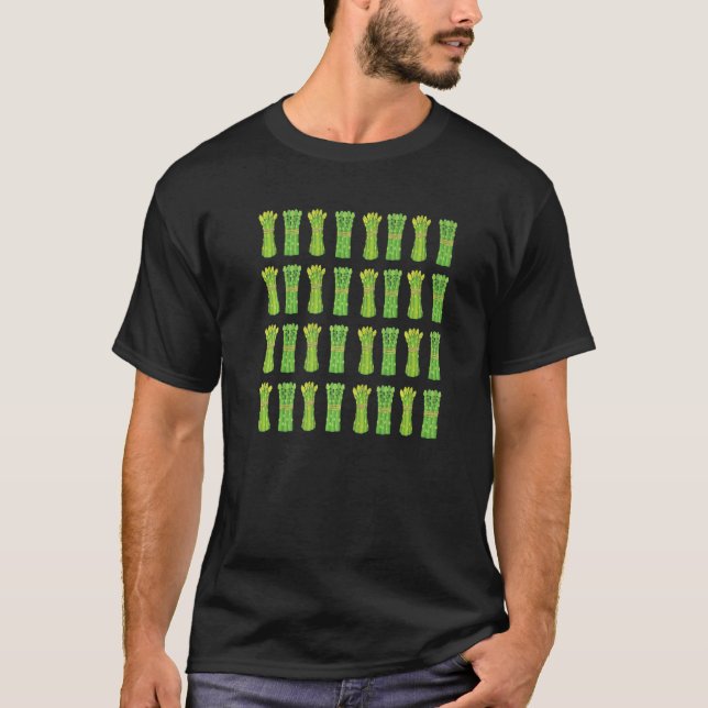 Cool Asparagus Bunch Apparel Vegetable T-Shirt (Front)