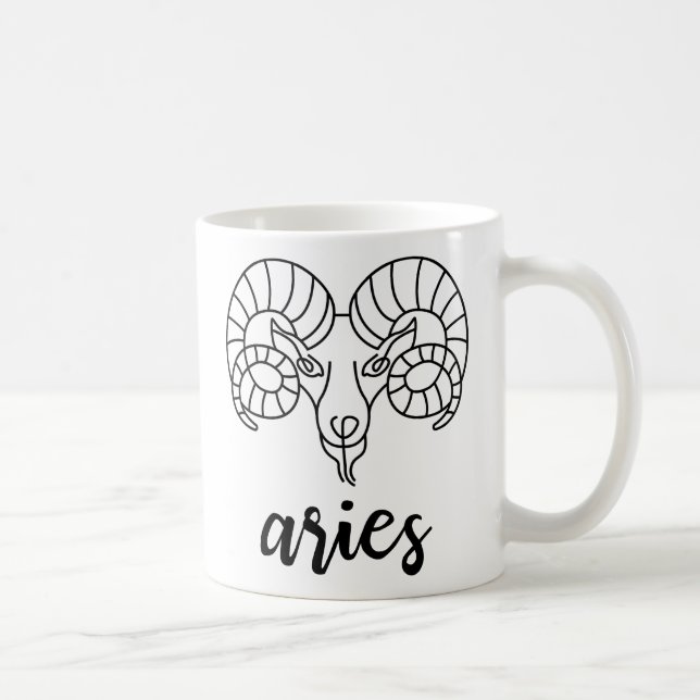cool astrological birth sign aries zodiac coffee mug (Right)