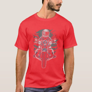 Cool Astronaut Biker Motorcycle T-Shirt