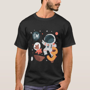 Cool Astronaut I'M 3 Years Old Birthday Dog Lover T-Shirt