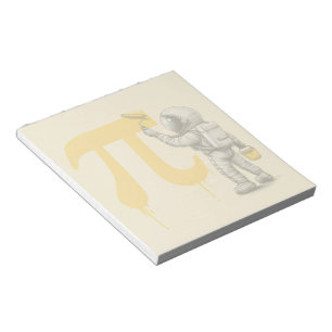 Cool Astronaut Painting Pi Symbol Pi Day Notepad