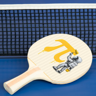 Cool Astronaut Painting Pi Symbol Pi Day Ping Pong Paddle